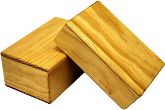 wooden yoga blocks