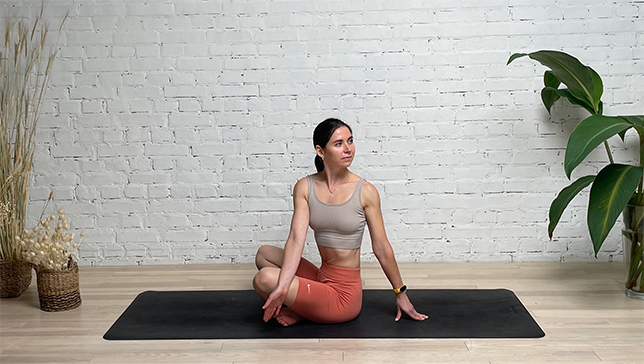 Revolved Easy Pose / Easy Seated Twist