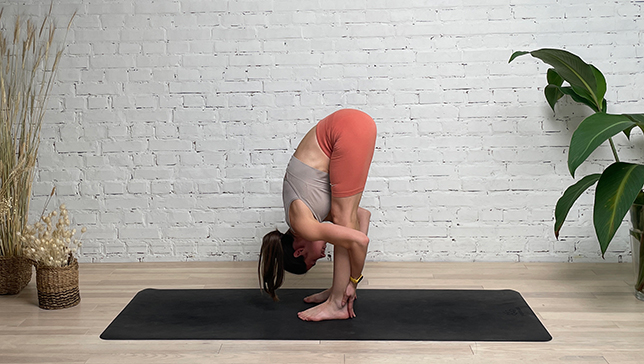 Standing Forward Bend Pose (front) - Iana Varshavska