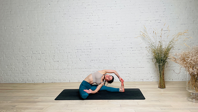 Revolved Head to Knee Pose - YanvaYoga